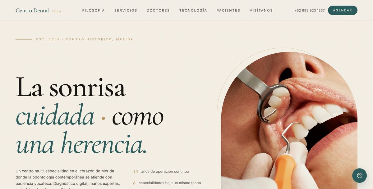 Captura del sitio web de Centro de Salud Dental Mérida, Odontología en Mérida
